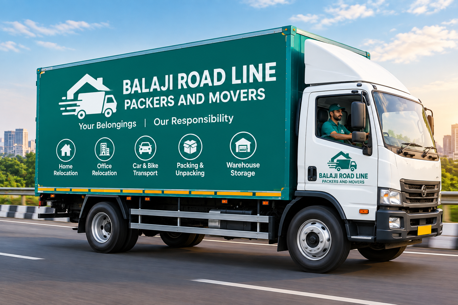 Balaji Road Line Packers and Movers Truck